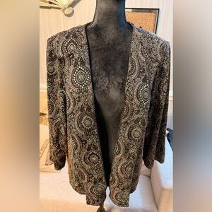 Paisley Open Front Blazer